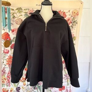 Zara Black Quarter-Zip Sweatshirt